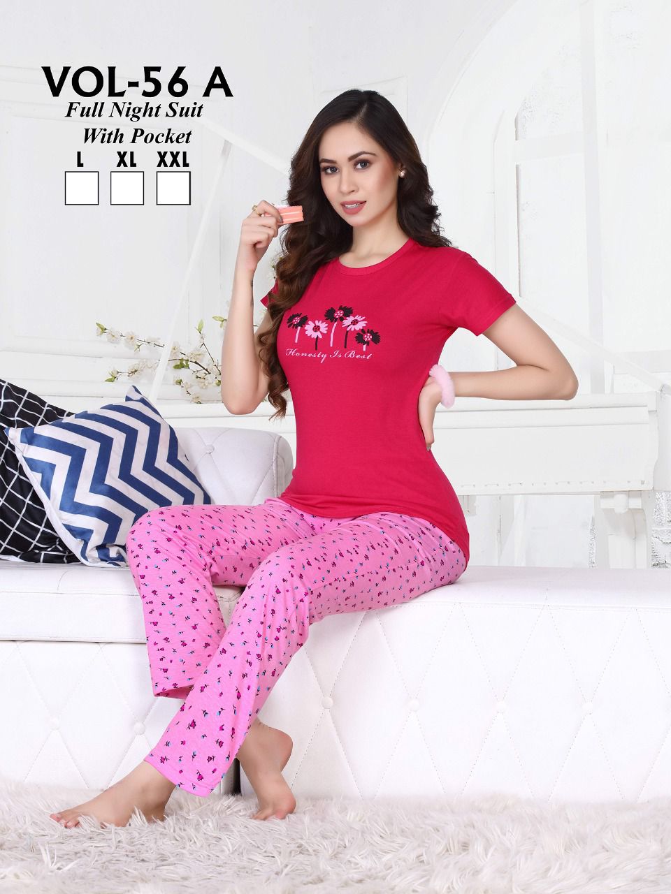 Ft New 56 A Shinker Night Suit Cotton Wholesale Night Suit Collection